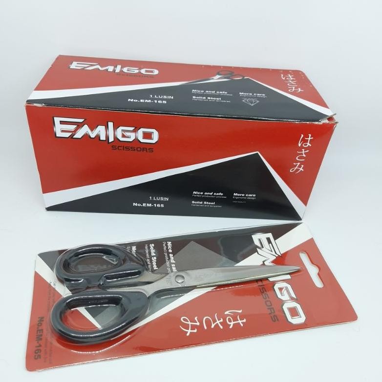 

6pcs GUNTING SEDANG SCISSORS EMIGO EM165 GROSIR RB2