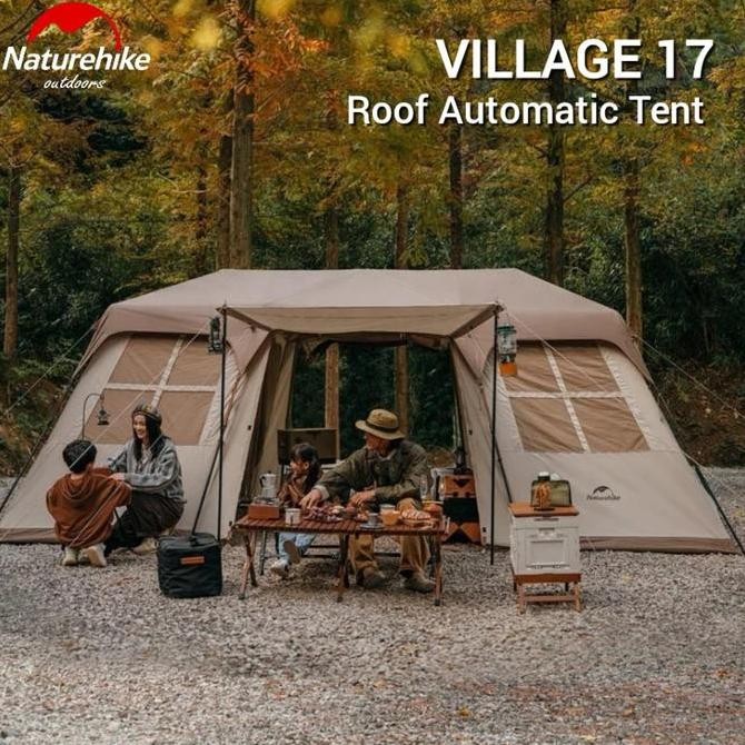Terbaru Tenda Naturehike Village 17 Cnh22Zp021 Roof Automatic Family Tent