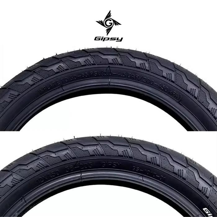 Gipsy Gs-1010 Folding Tyre For Kid Balance Push Bike 12 X 1.50 - Ban Push Bike - Black Original Dan 