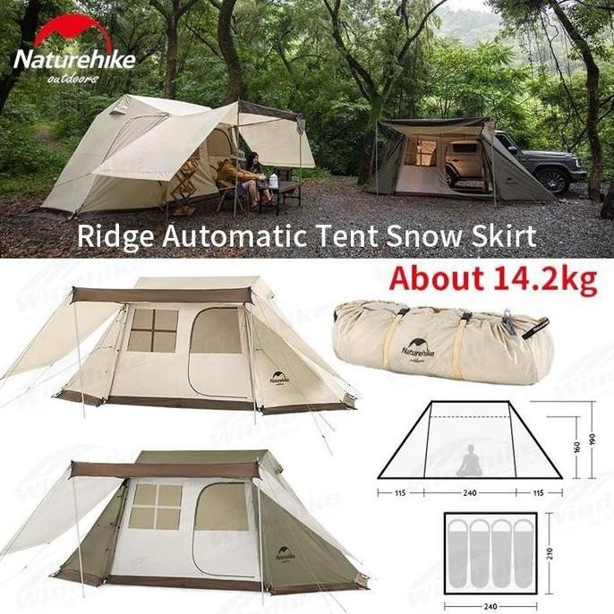 Terbaru Tenda Camping 3 - 4 Orang Otomatis Village 5.0 Naturehike Nh21Zp009