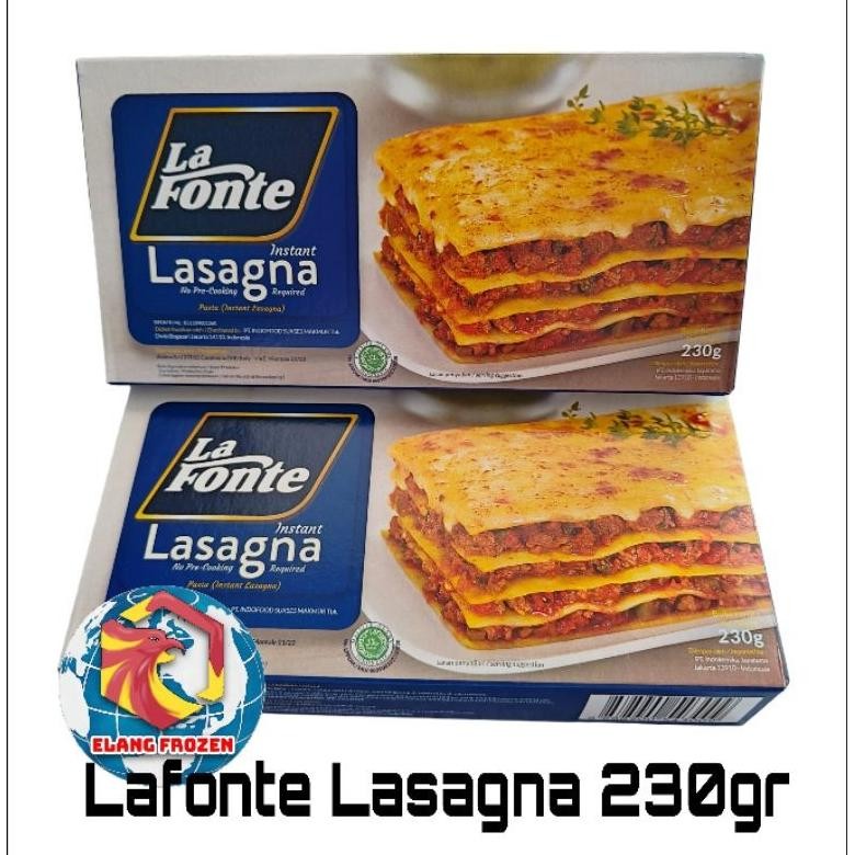 

La Fonte Lasagna Instan 230gr Gandum Durum Halal Nugi