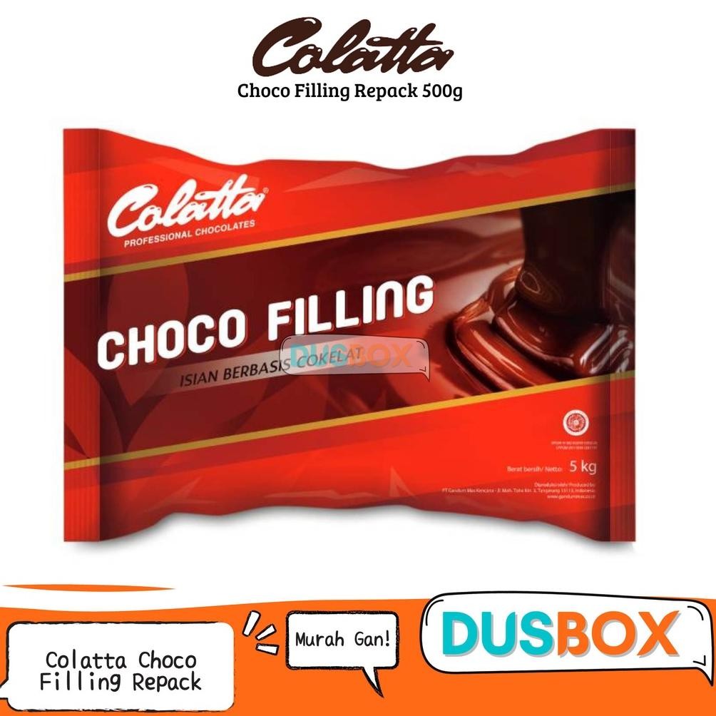 

Colatta Choco Filling Repack 500g/ Coklat Collata / Choco Filling Colatta / Coklat Filling / Filling Coklat Nugi