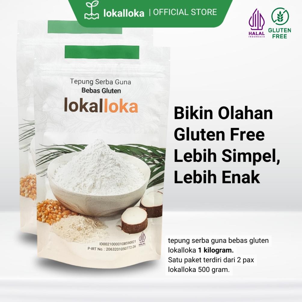 

Tepung Serba Guna Gluten Free Lokalloka 1kg Pengganti Terigu Nugi