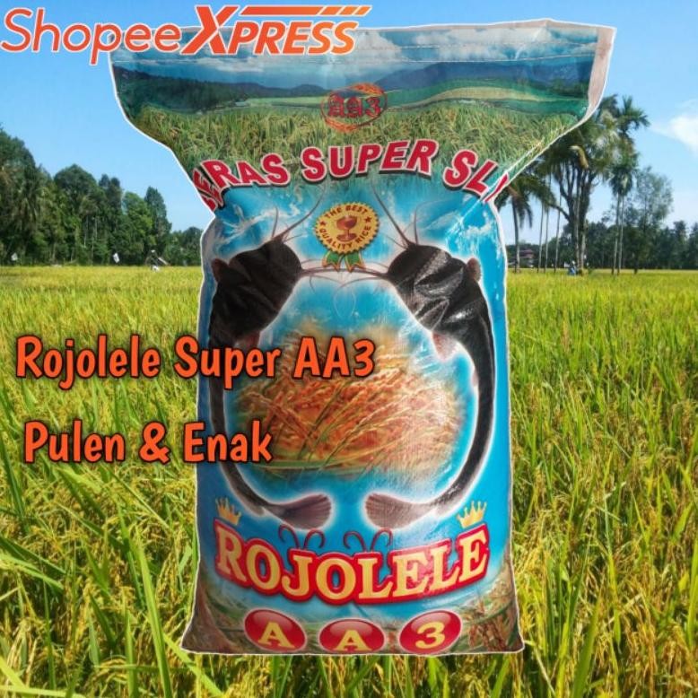 

Beras Slyp Super Rojolele AA3 20kg Packing Aman Nugi
