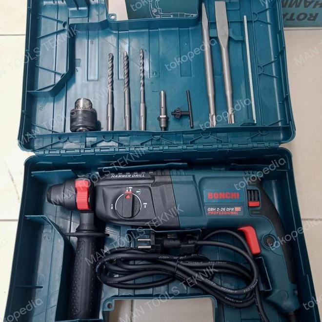 Mesin Bor Bobok Sds Rotary Hammer Dril 2-26Mm Bonchi 3Fungsi
