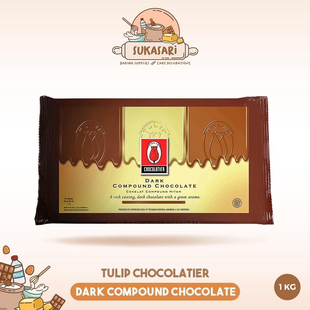 

Sukasari - Cokelat Batang Tulip Dark, White Chocolate Compound 1kg / DCC Blok / Cokelat Masak Nugi