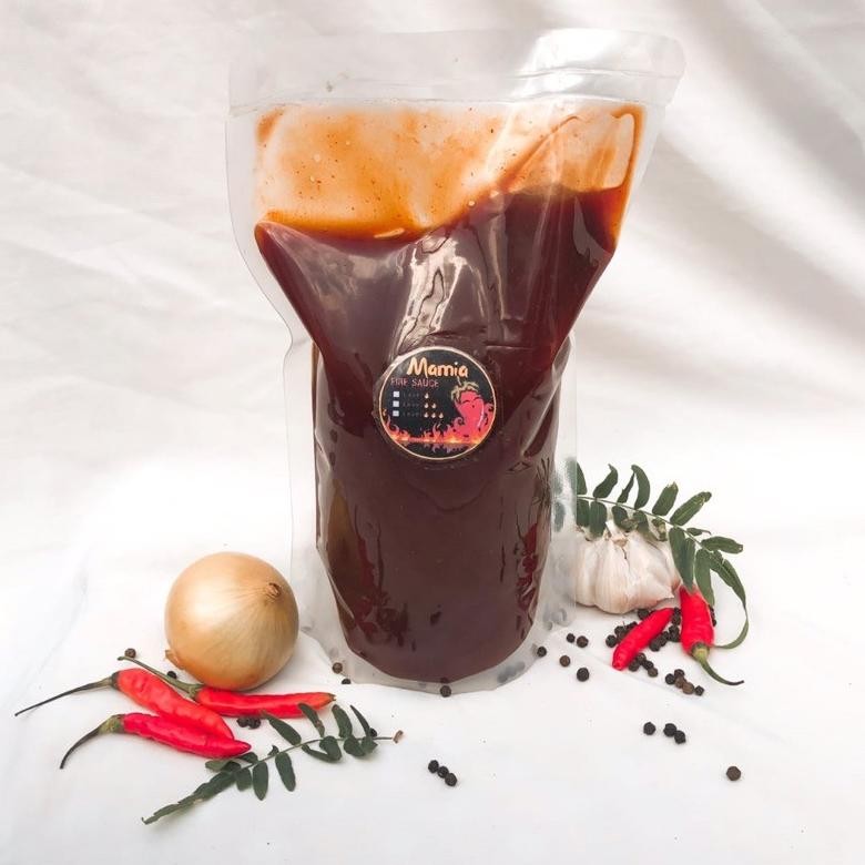 

saus bbq EXTRA PEDAS homemade ala richeese 1kg Nugi