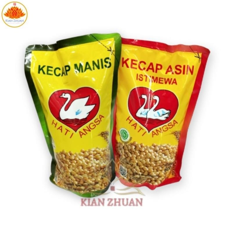 

Kecap Hati Angsa Refill 600ml / Kecap Medan / Kecap Asin / Kecap Manis Nugi