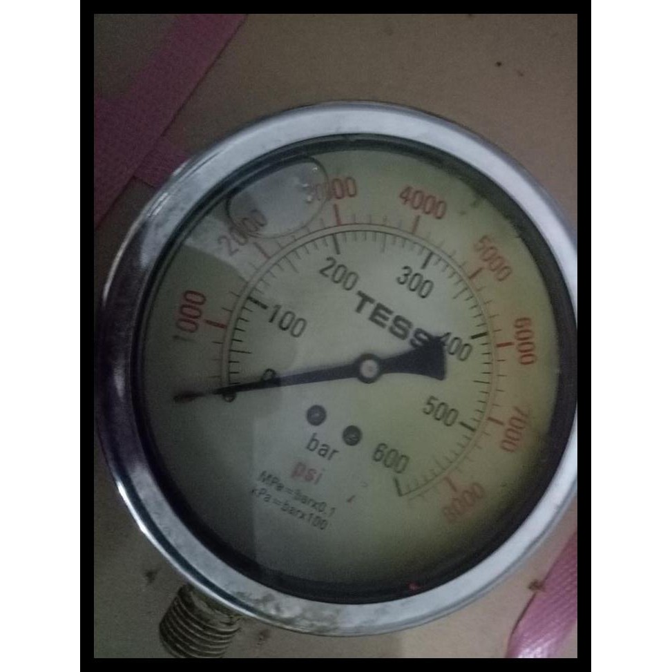 DISKON PRESSURE GAUGE TESS 1000 - 8000 PSI 