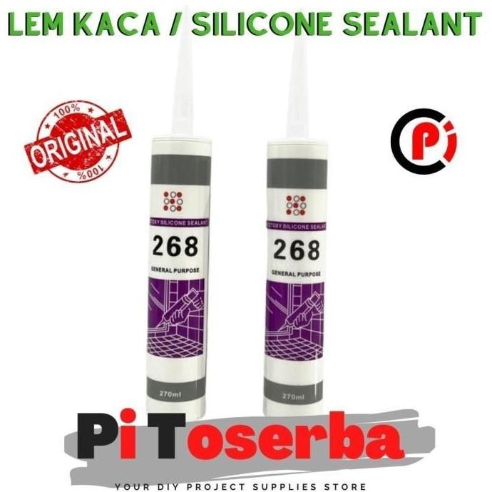 Grh 268 Lem Silen Silikon 270 Ml Lem Kaca / Karet / Keramik / Besi