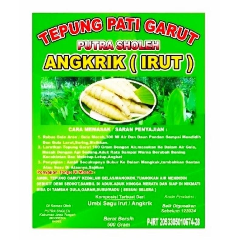 

Tepung Pati Garut IRUT asli dari petani 500 GR irut Pati angkrik halus BUBUR ASAM LAMBUNG Nugi