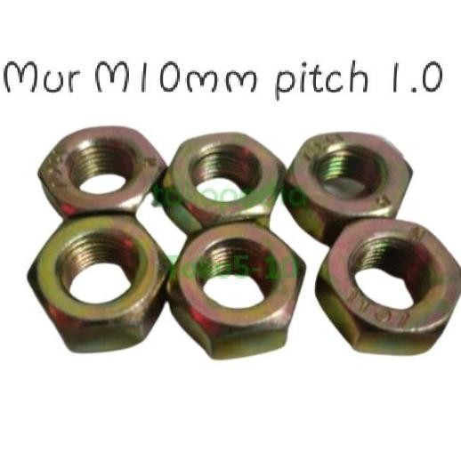 Mur Nut M10 x 1.0 Drat Lemas Mur M10 x pitch 1.0 Kunci 17 PROMO