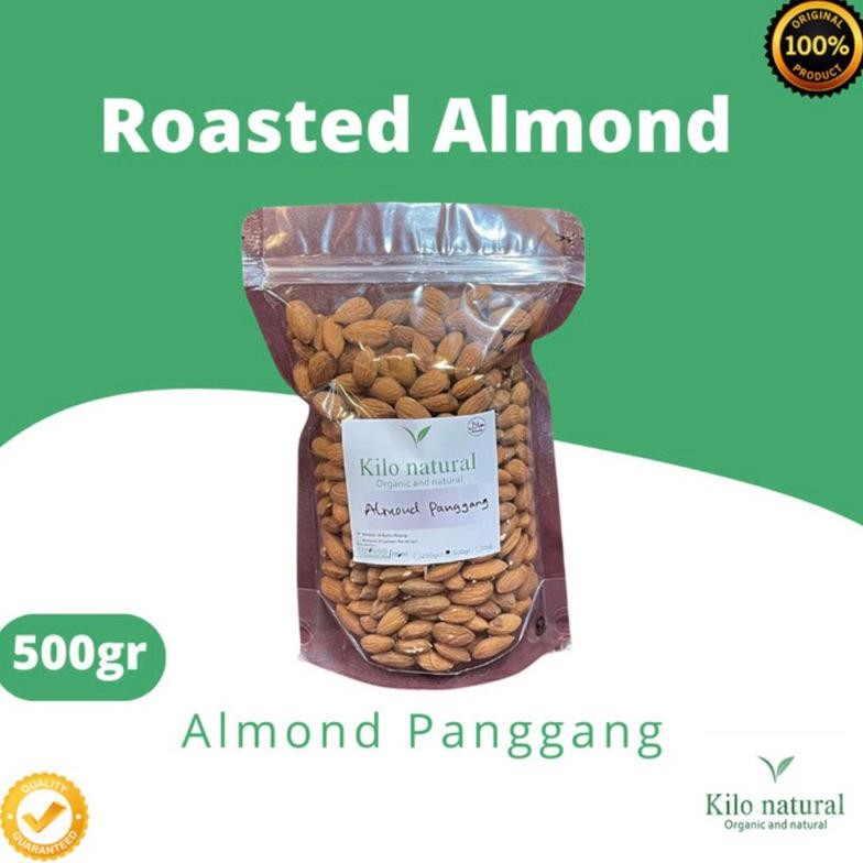 

Roasted Almond Whole 500gr / Almond Panggang Utuh 500gr Nugi