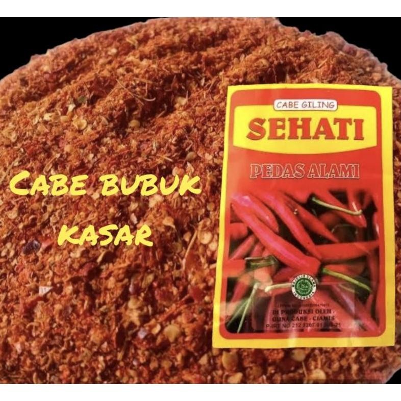 

SEHATI ( 1KG ) CABE BUBUK KASAR SEHATI KUALITAS PEDAS UNTUK SEMUAJENIS BAHAN MKANAN PEDAS Nugi