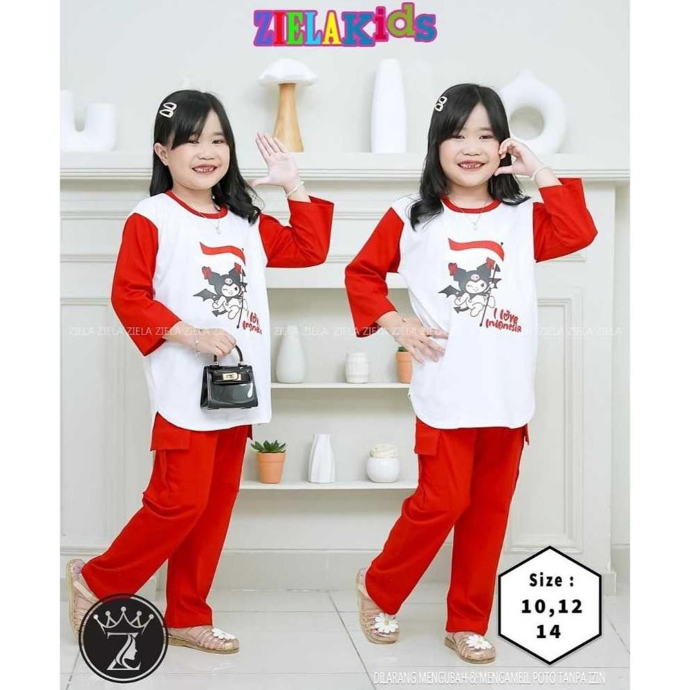 Stelan Anak Ziela Terbaru ( Ziela Kids ) Spesial Kemerdekaan