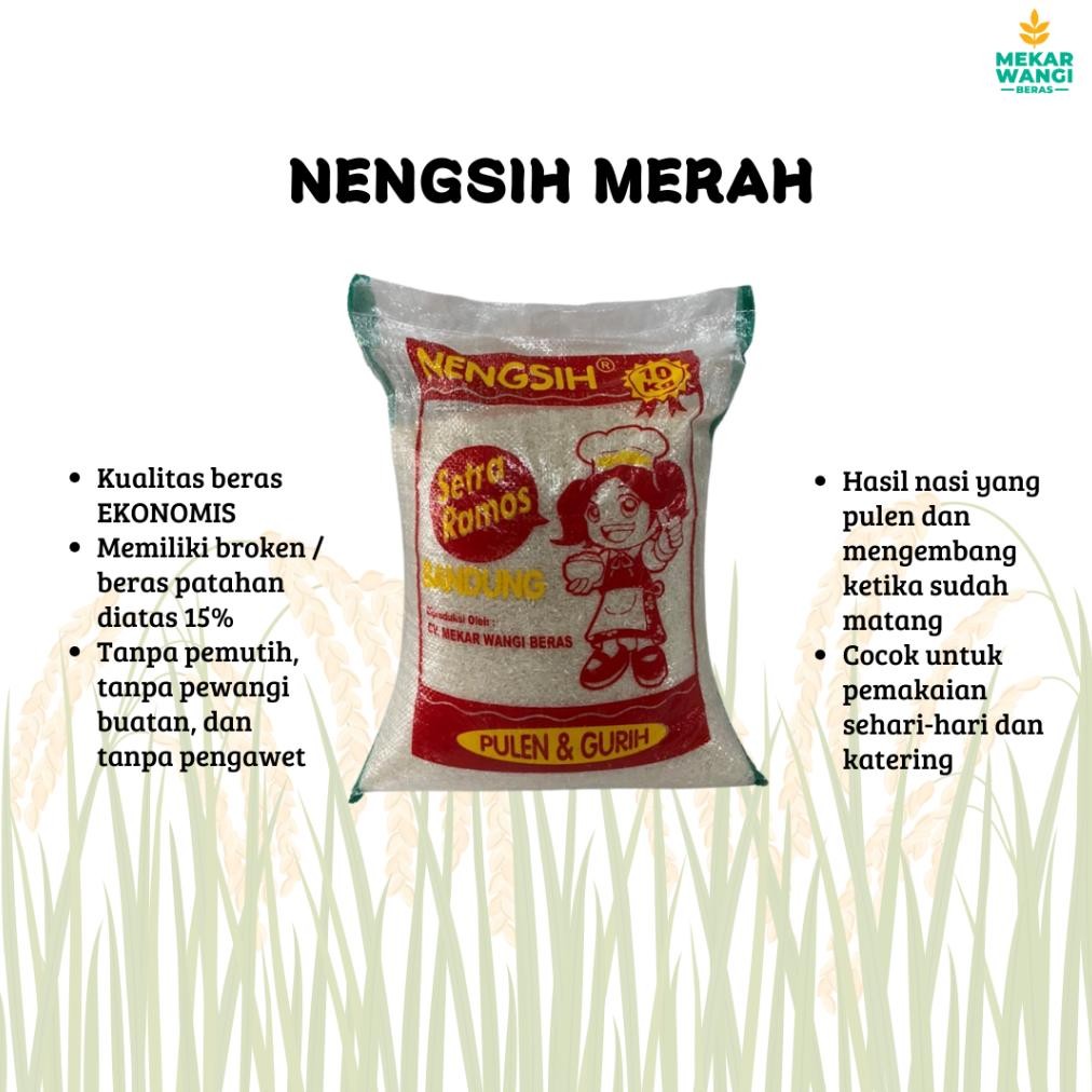 

BERAS EKONOMIS NENGSIH MERAH 10KG Nugi