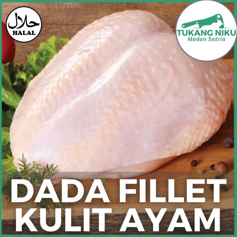 

Dada Fillet Ayam Kulit - Halal Daging Tanpa Tulang Segar Frozen Boneless Filet Fresh Beku Potong Polos Chicken Thigh Bekasi Kg Gr Nugi