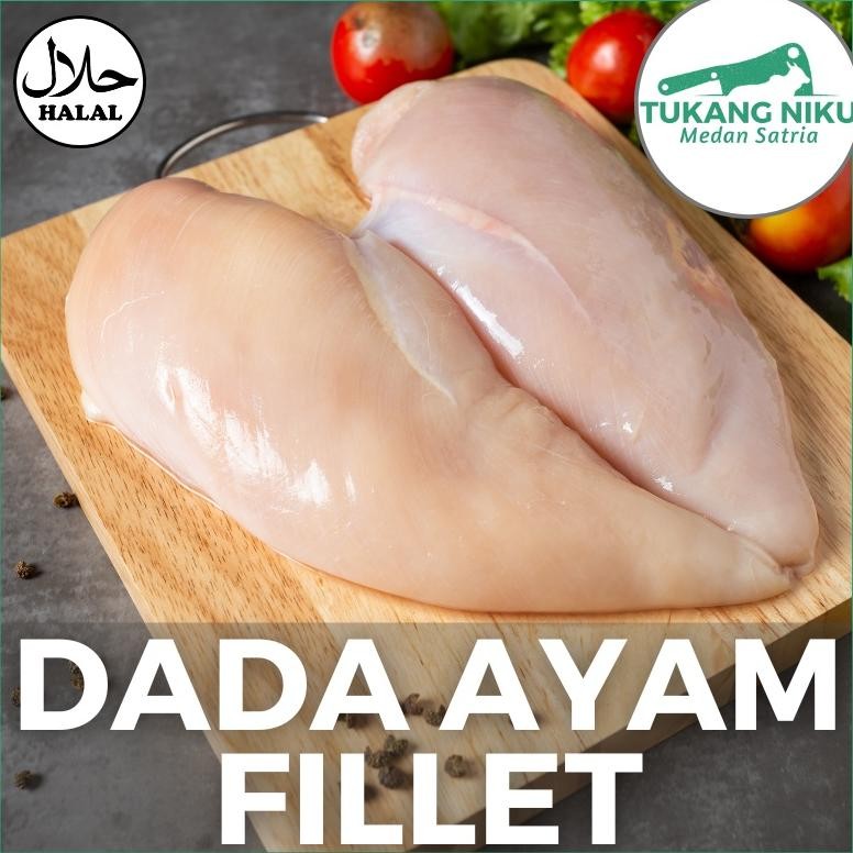 

DADA FILLET AYAM - HALAL DAGING TANPA TULANG KULIT SEGAR FROZEN BONELESS FILET FRESH BEKU POTONG POLOS CHICKEN BREAST BEKASI KG GR Nugi
