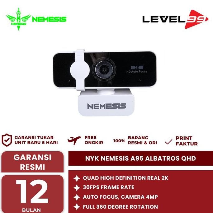 Tersedia NYK Nemesis A95 Albatros QHD Webcam 2K - Kamera Live Streaming Komputer Laptop