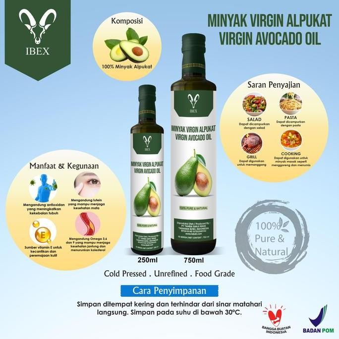 

Ibex Virgin Avocado Oil 750Ml - Minyak Alpukat Cold Pressed Diskon!