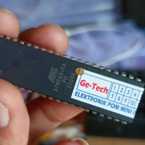 Original IC Program Pom Mini Atmega 16A Isi Program Pertamini Versi Menu Kode Standar Anti Error Nug