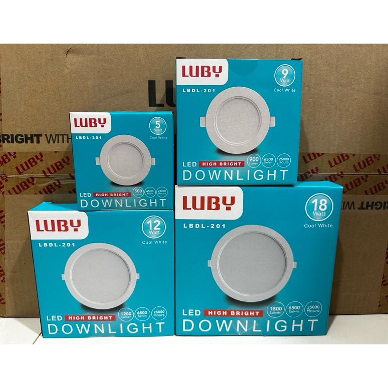 Lampu Led Panel Luby LBDL-201 Lampu Downlight LBDL 201 5W 9W 12W 18W Led High Bright Cahaya Putih Nu