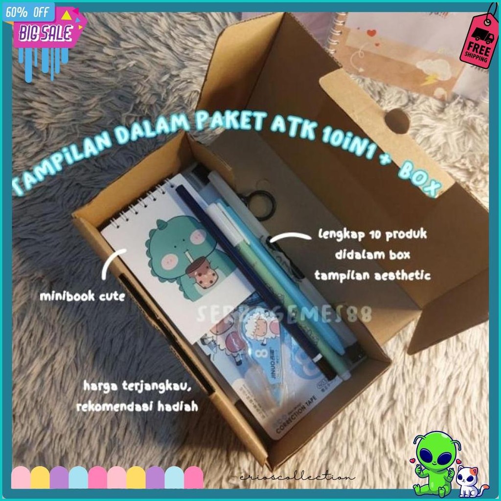 

Serbagemes88 - Set Alat Tulis 10 In 1 Lengkap / Stationery Untuk Hadiah / Hampers Kado Gift / Paket Alat Tulis / Alat Tulis Paket / Sekolah / Stationery Set Aesthetic Terlaris! Produk Ini Banyak Dicari