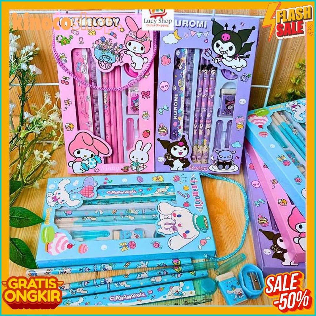 

Set Alat Tulis Anak 8 In 1 Motif Sanrio Labubu Capybara Stationary Set Perlengkapan Sekolah Flash Sale! Diskon Hingga 70%