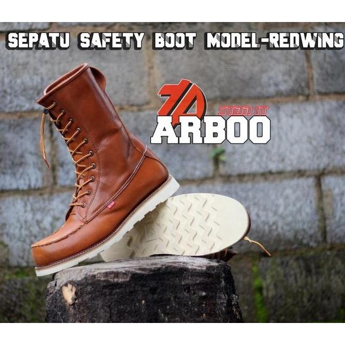 PROMO SEPATU Boots Safety Model Redwings Ref Arboo Casual Ujung BESI Bekualitas Real
