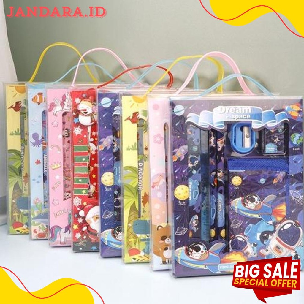 

Promo Kekinian - S5926 Stationery Set / Alat Tulis Set 6 In 1 Hadiah Souvenir / Paket Alat Tulis + Dompet Anak / Alat Tulis Set Karakter Diskon Setengah Harga