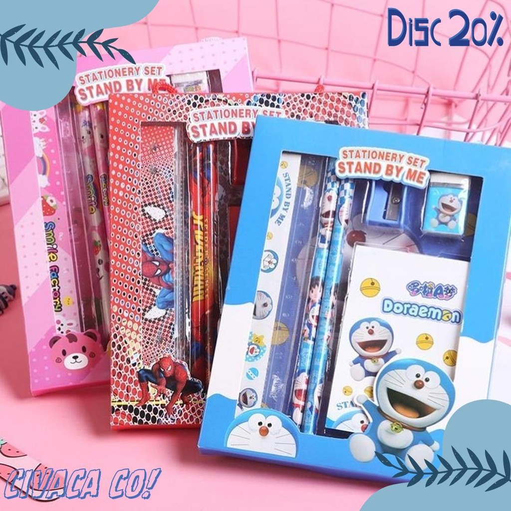 

Alat Tulis Set 6In1 Stationery Set Lucu Karakter Set Perlengkapan Alat Tulis Sekolah Terlaris! Produk Ini Banyak Dicari