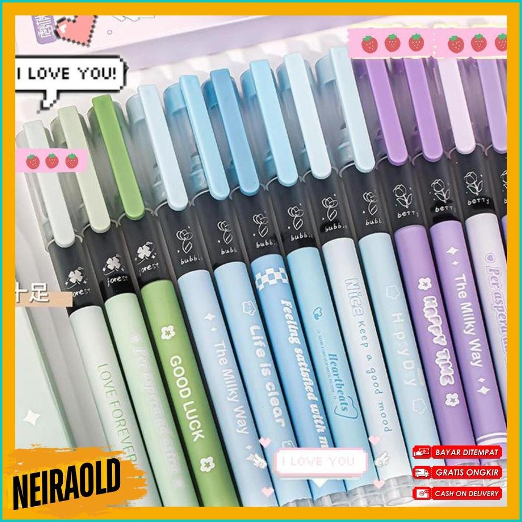 

1 Set 6 Pcs Pulpen Gel 0,5 Mm Motif Purple Butterfly Aesthetic Qith Simple Qoptes Of Life / Pulpen Aesthetic Terlaris! Produk Ini Banyak Dicari