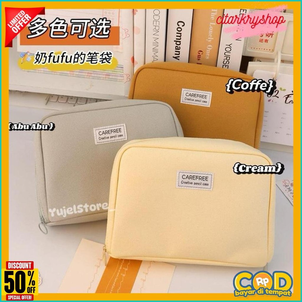 

Tempat Pensil Multifungsi / Tas Perlengkapan Kantor Dan Anak Sekolah / Kotak Pensil Aesthetic Diskon