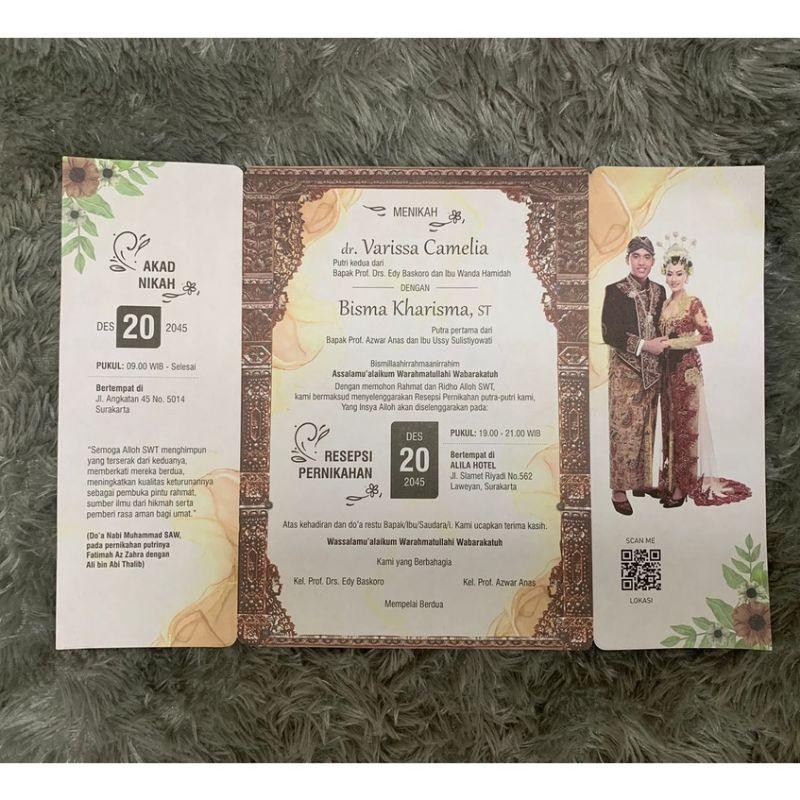 Kkim Undangan Orangtua Foto Pengantin, Hajatan, Ulem Ulem, Serat Ulem Pernikahan Desain Jawa Gebyok