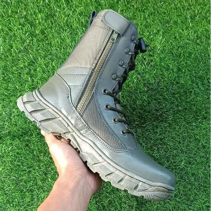 SEPATU PDL HIJAU JATAH BRIMOB POLRI KULIT SAPI ASLI