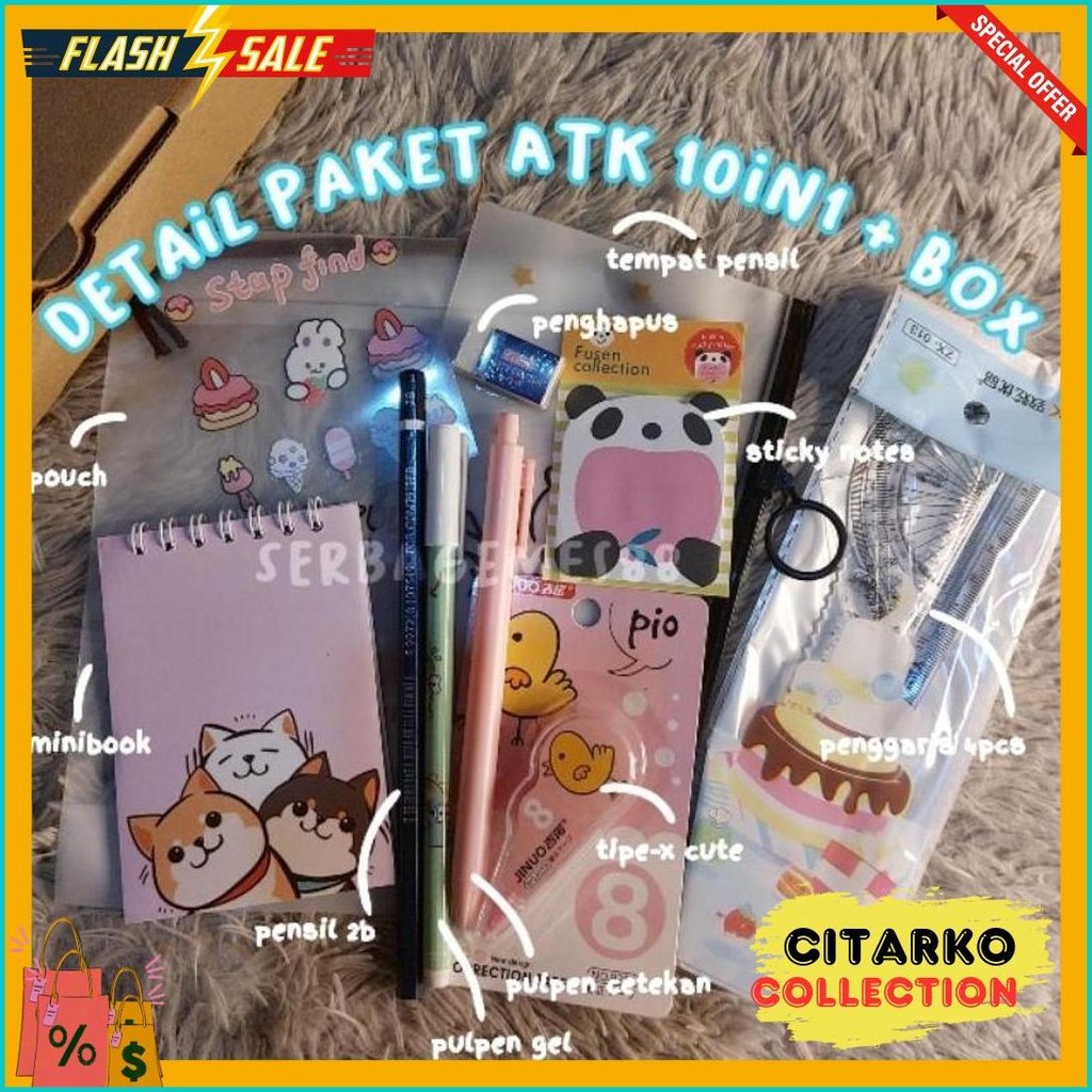 

Serbagemes88 - Set Alat Tulis Anak 10 In 1 Lengkap / Stationery Untuk Souvenir Hadiah / Hampers Kado Gift Box Sekolah / Hampers Wisuda Ulang Tahun / Paket Alat Tulis / Alat Tulis Murah / Paket Anak Unik Dan Bermanfaat /Kado Perempuan Laki Laki/ Buku Tulis