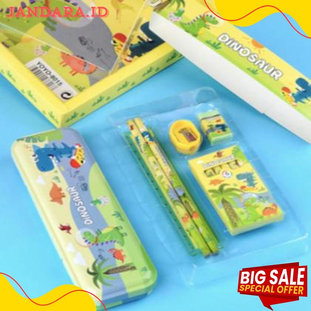 

Stationary Set 7 In 1 Karakter 8015 / Paket Kaleng Pensil Alat Tulis Set + Crayon Diskon
