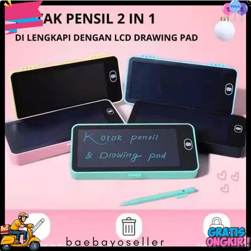 

Tempat Pensil 2 In 1 Lcd Pen Case Drawing Pad Kotak Pencil Anak Writing Flash Sale! Diskon Hingga 70%