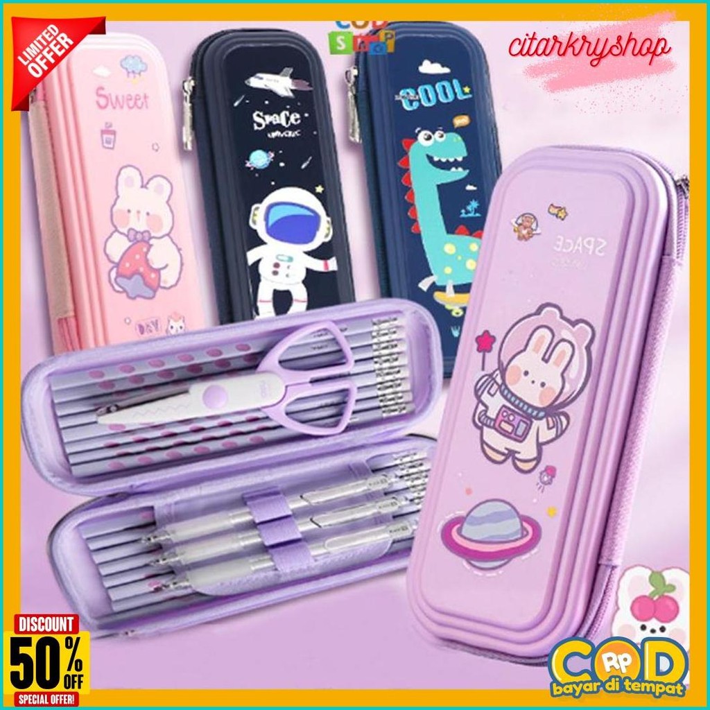 

Cod - S5829 Tempat Pensil Motif Karakter Kartun / Tempat Pensil Anak Sekolah Bahan Eva Anti Air / Kotak Tempat Pensil Termurah Diskon