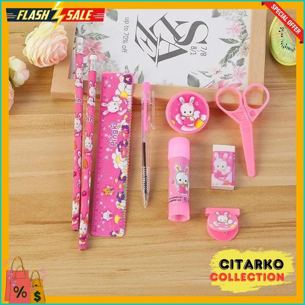 

2009 Pencil Set 9 In 1 Alat Tulis Sekolah Anak Lengkap Flash Sale! Diskon Hingga 70%