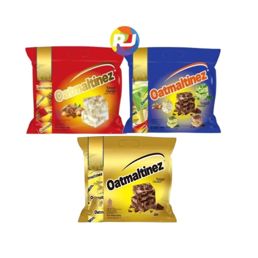 

TYL Oatmaltinez Nougat Chocolate Oat Bar - Nougat Assorted / Almond Peanut 200gr Nugi