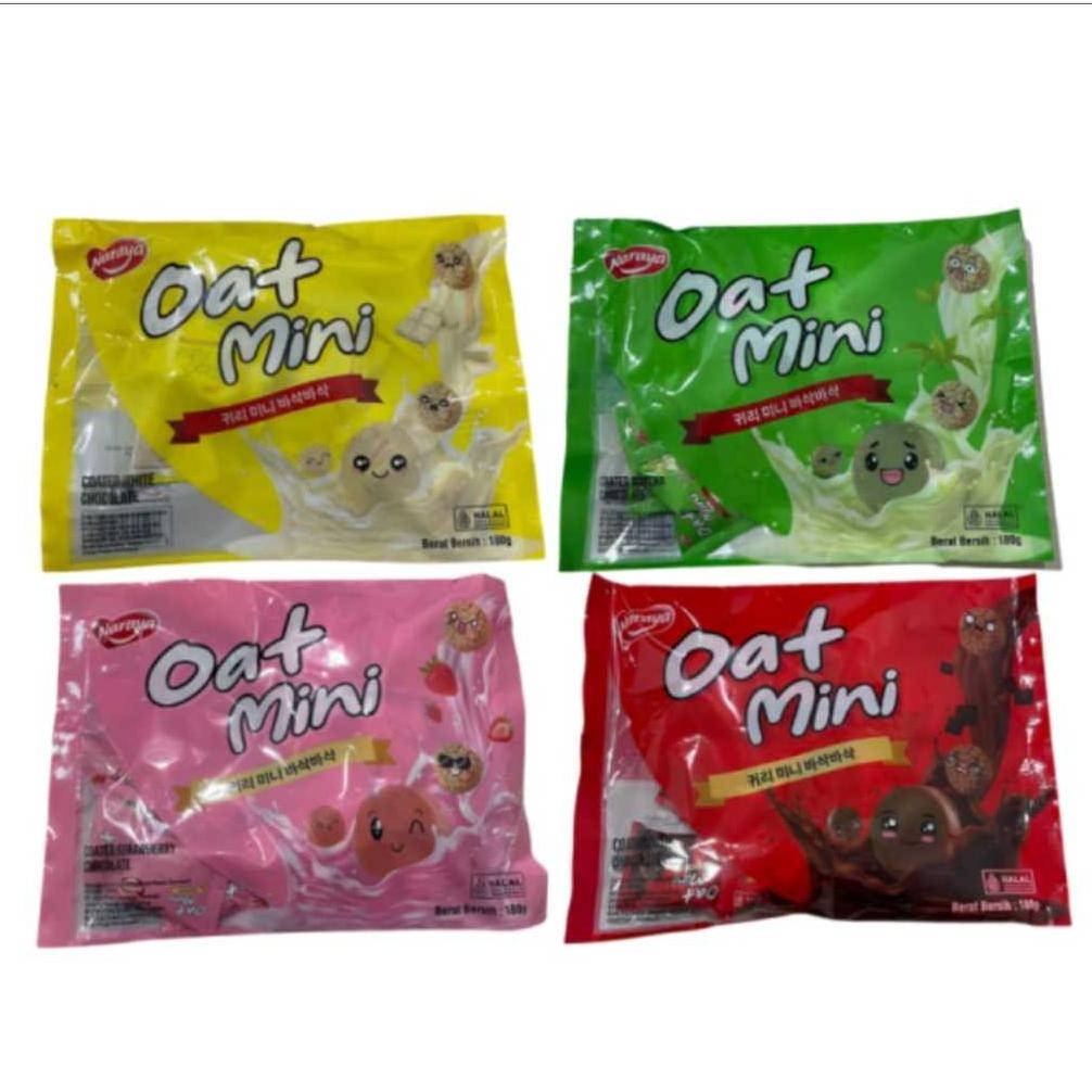 

Naraya Oat Mini Oatchoco Coated Matcha / White / Strawberry / Dark Chocolate 180g Nugi
