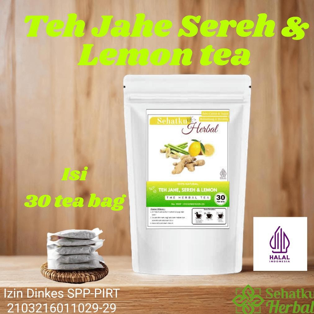 

Sehatkuherbal Teh Jahe Sereh dan Lemon : Teh Rimpang JSR isi 30 tea bag Nugi