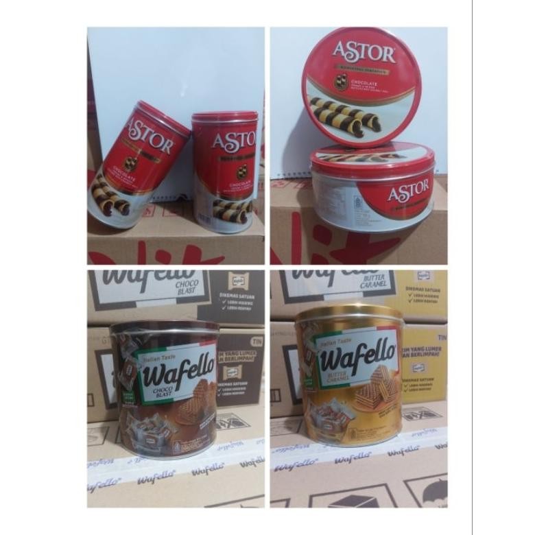 

Astor kaleng dan Waffelo kaleng Nugi