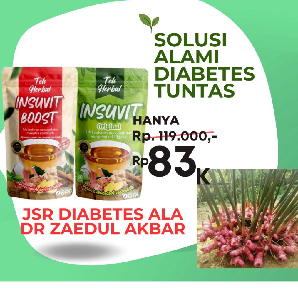 

insuvit Teh JSR diabetes rimpang obat herbal gula darah, impoten ori Nugi