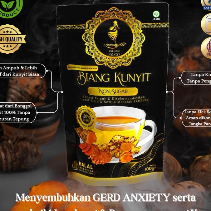 

Non Gula Biang Kunyit 100Gram Paling Ampuh Untuk Gerd Anxiety Asam Lambung Maag Kronis
