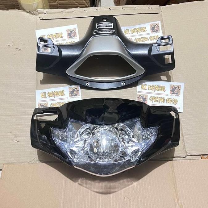Asli Paket Cover Batok & Speedometer Honda Supra X 125 2005-2006 - Warna Hitam Silver