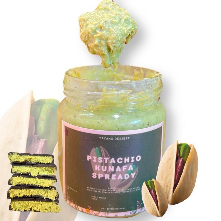 

Pistachio Kunafa Spread / isian Coklat Dubai Nugi