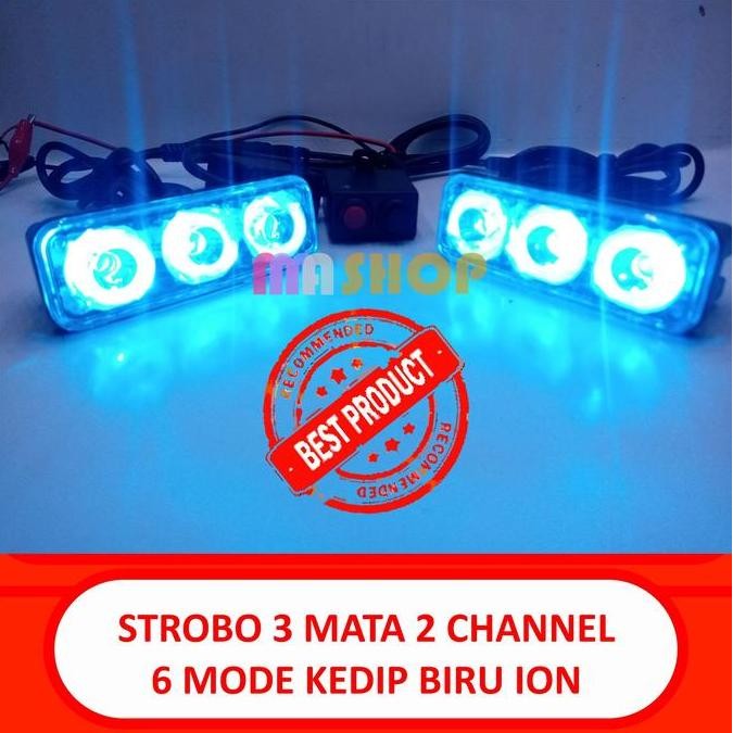 Sale Strobo Motor 3X2 Biru Ion Model E03