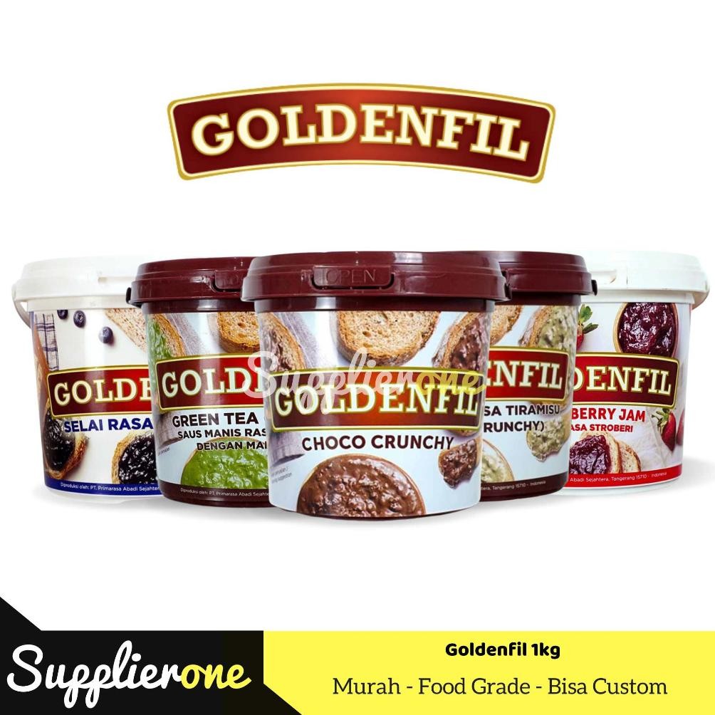 

Goldenfil 1kg / Selai Roti Bakar / Toping Roti / Selai Roti / Selai Coklat / Olesan Roti Nugi